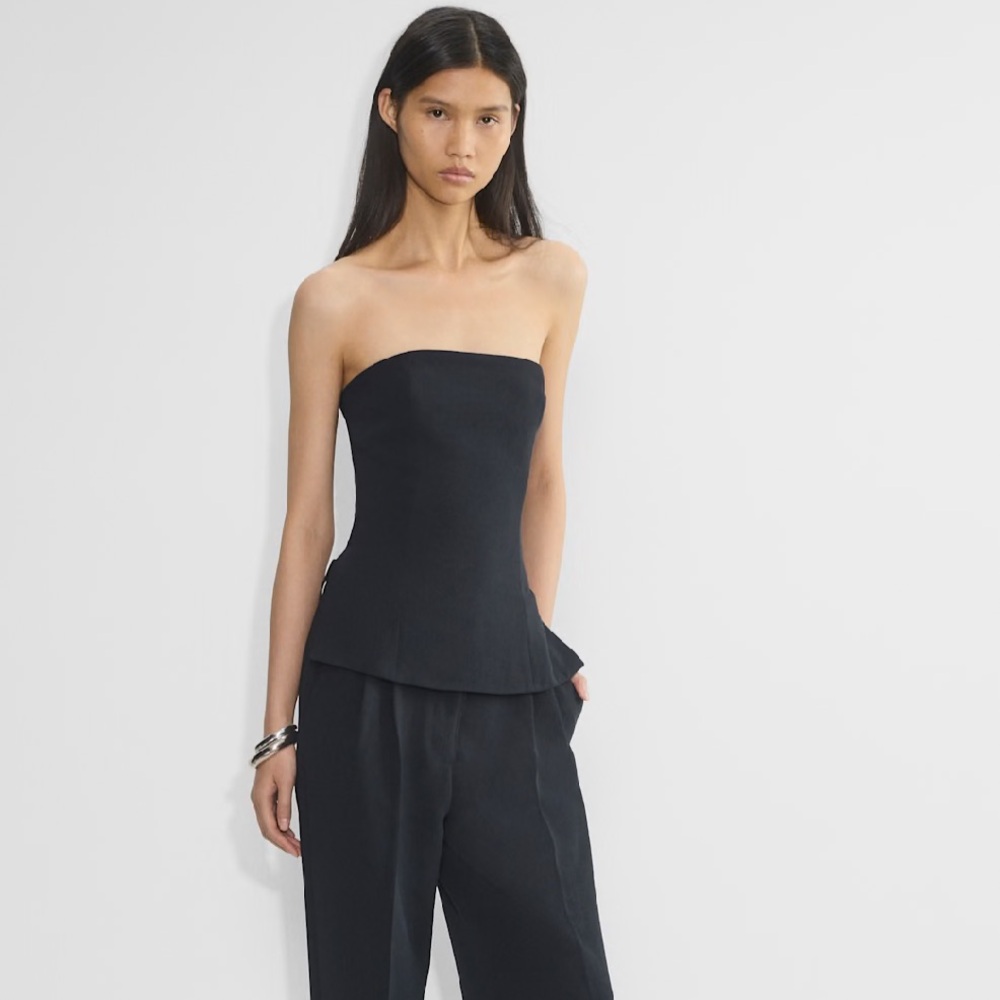 Aritzia Black Strapless Top